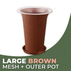 Orchid Double Planter with Mesh Pot