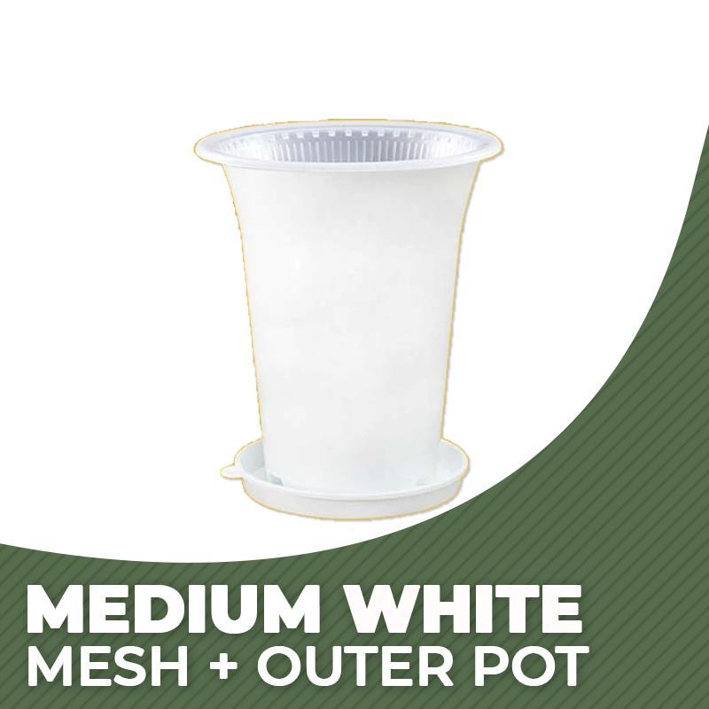 Orchid Double Planter with Mesh Pot