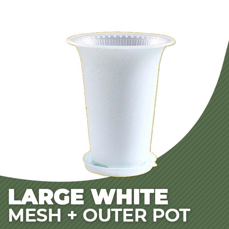 Orchid Double Planter with Mesh Pot