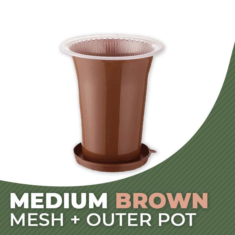 Orchid Double Planter with Mesh Pot