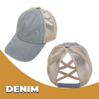 Criss Cross Ponytail Baseball Cap