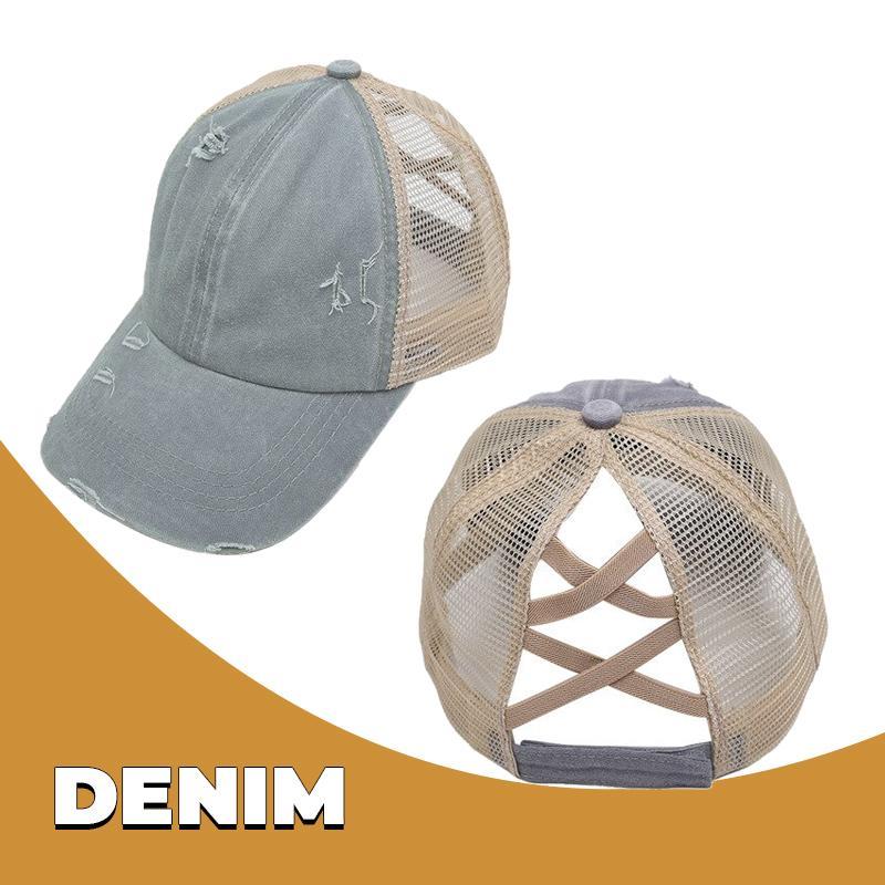 Criss Cross Ponytail Baseball Cap