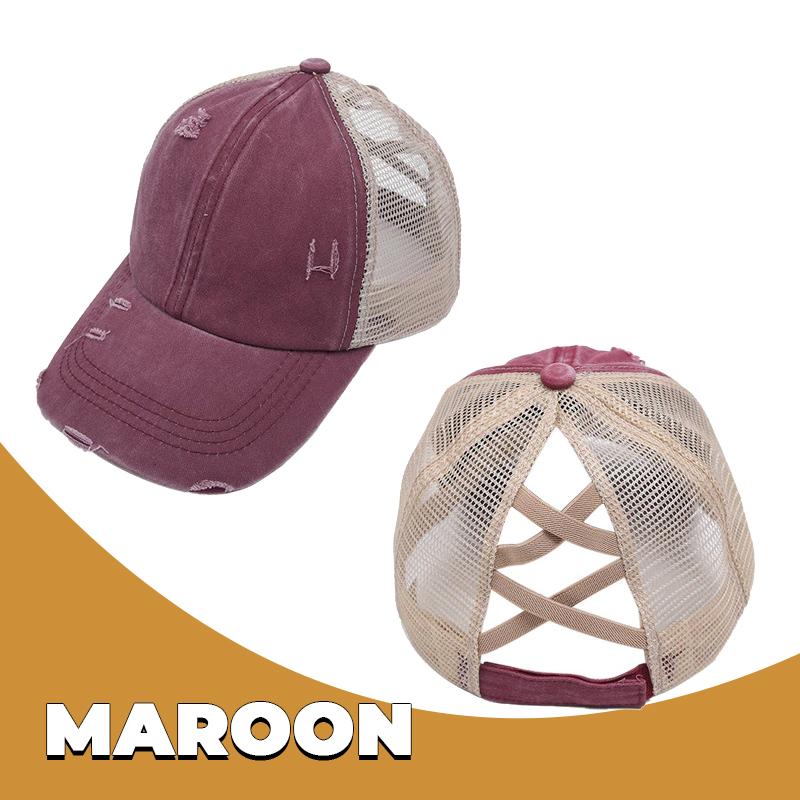 Criss Cross Ponytail Baseball Cap
