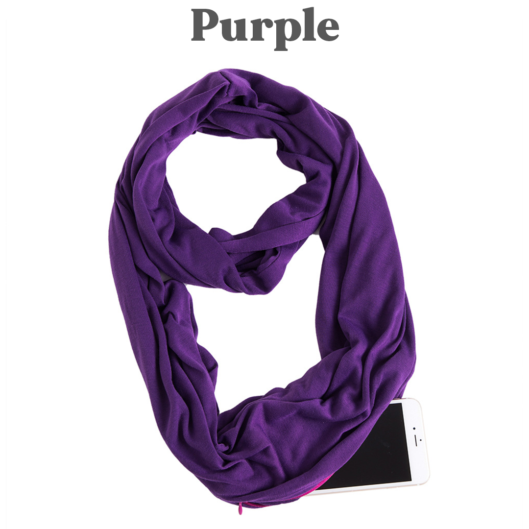 PoshSecret Travel Infinity Scarf With Secret Pockets