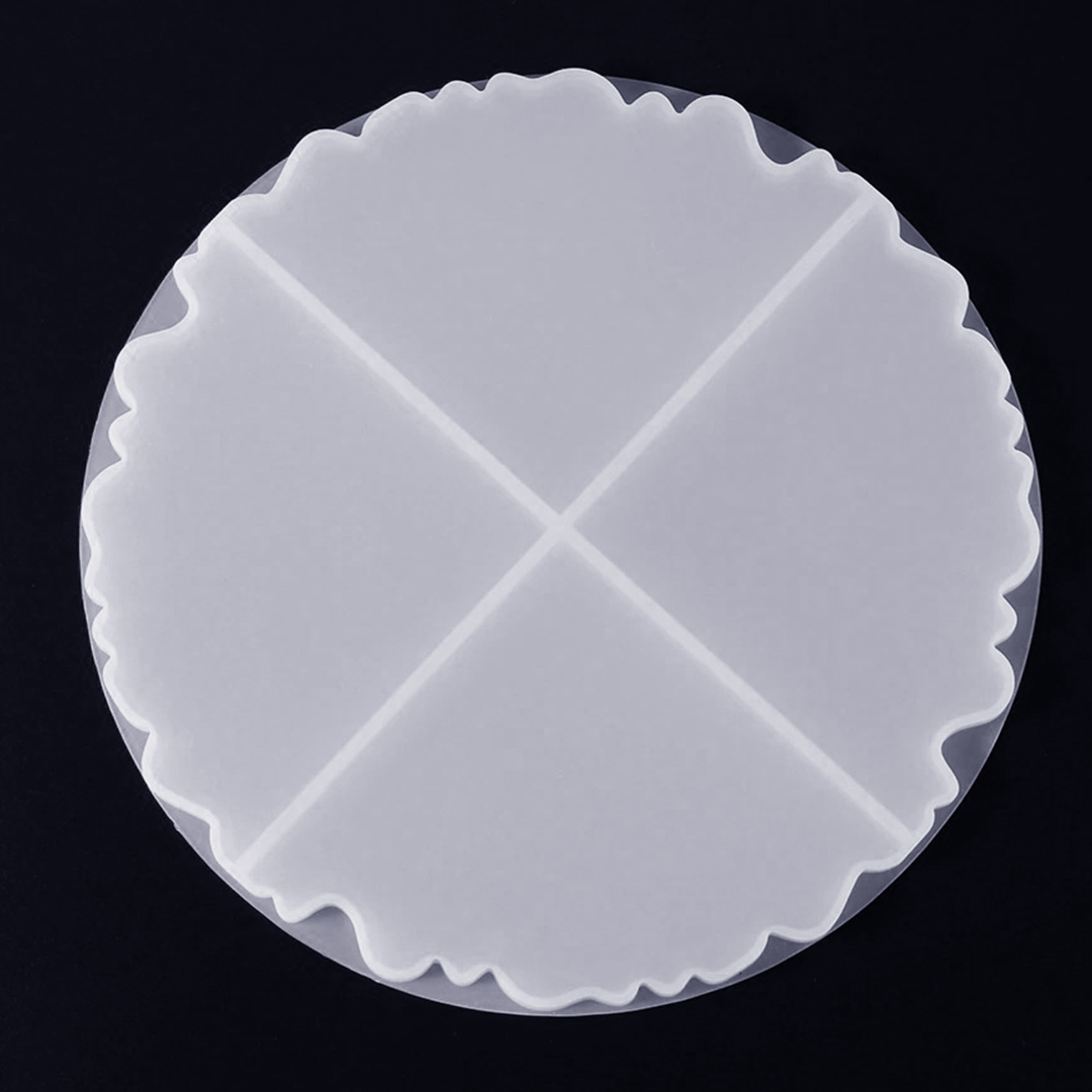 YHX Irregular Wave Round Coaster Mold