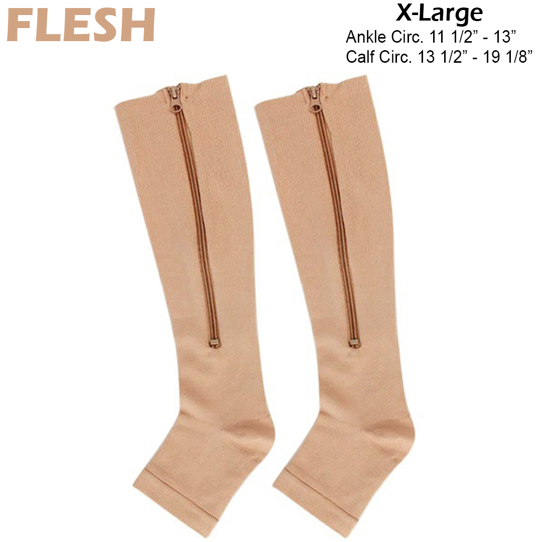 FeetFree 20-30mmHg Zippered Compression Socks