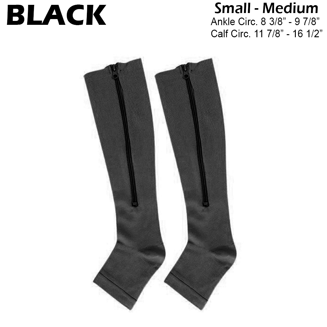 FeetFree 20-30mmHg Zippered Compression Socks