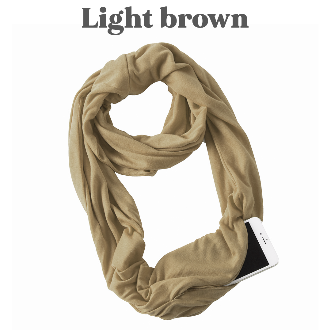 PoshSecret Travel Infinity Scarf With Secret Pockets