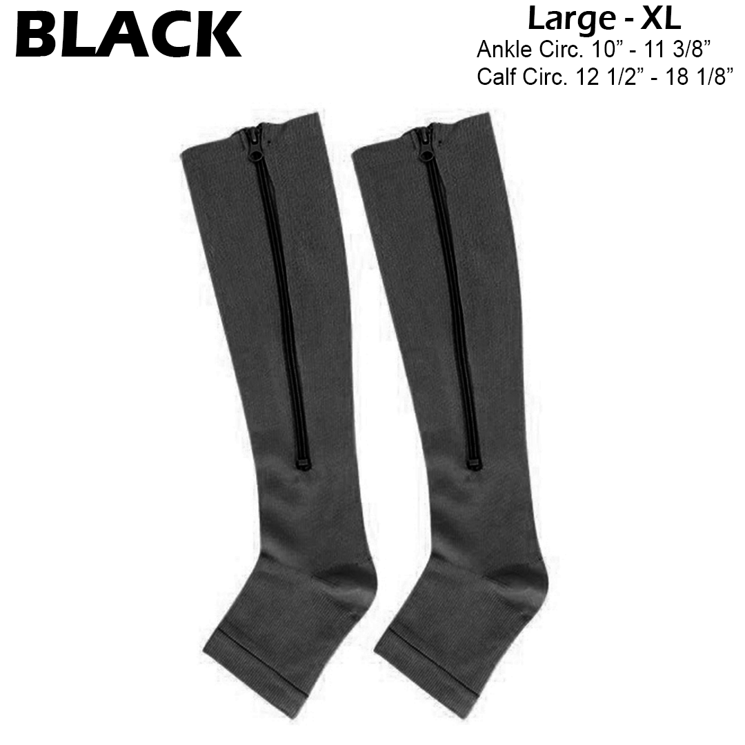 FeetFree 20-30mmHg Zippered Compression Socks