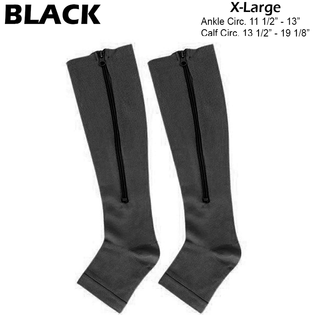 FeetFree 20-30mmHg Zippered Compression Socks