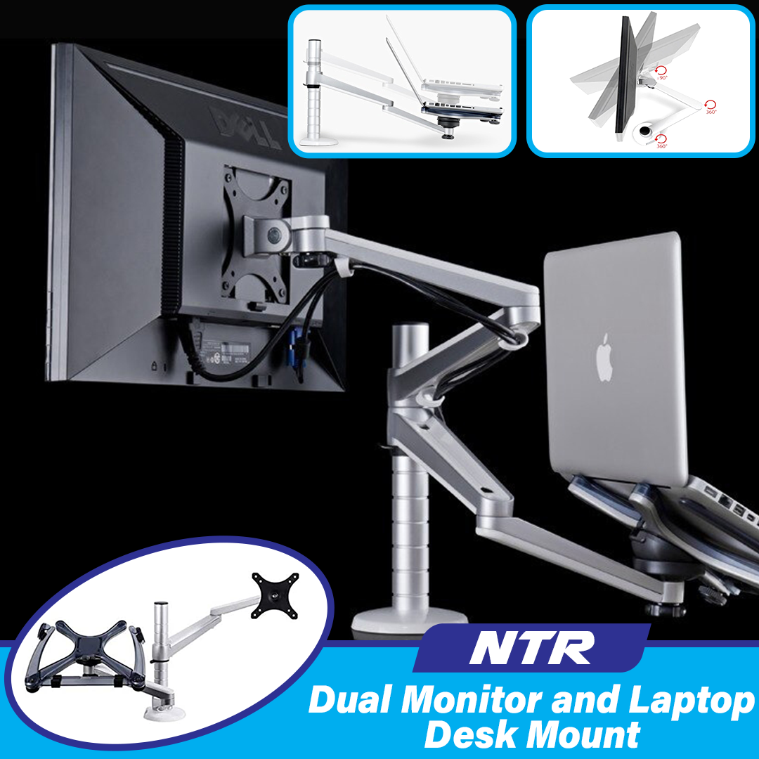 NTR Dual Monitor and Laptop Desk Mount