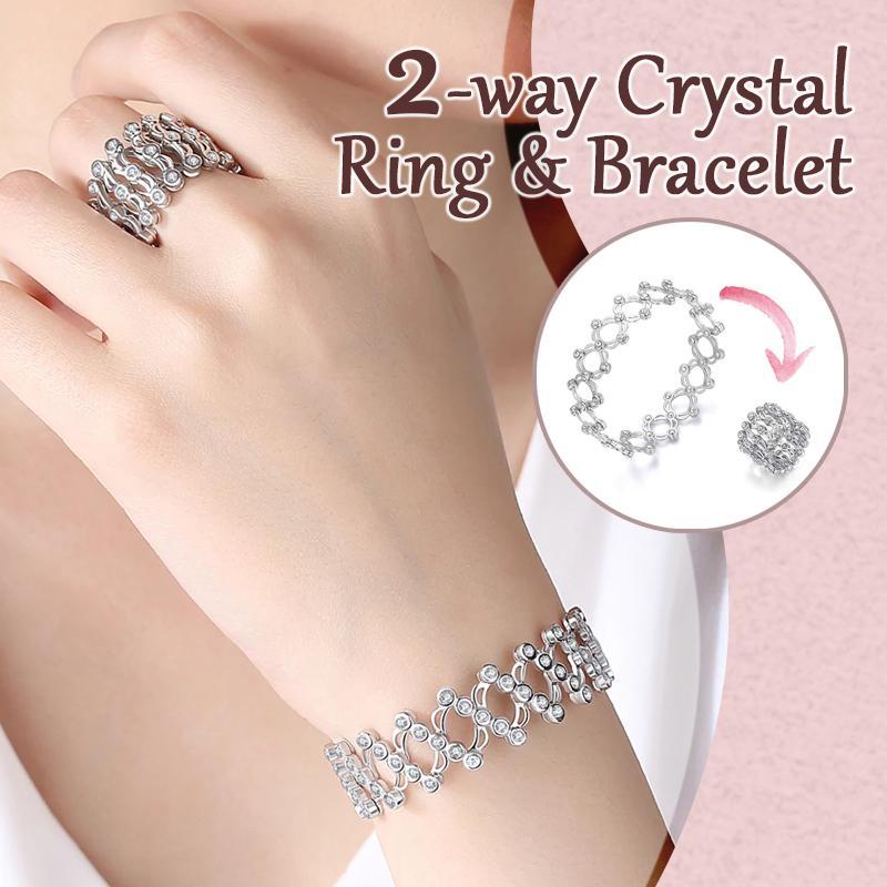 Two-way Crystal Ring & Bracelet