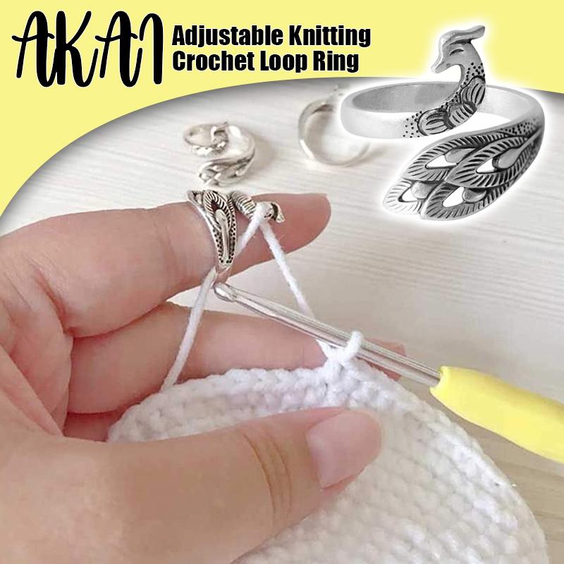 AKAI Adjustable Knitting Crochet Loop Ring
