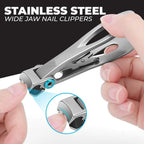 Stainless Steel Wide Jaw Nail Clippers