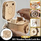 HJY DIY Wooden Puzzle Lock Box