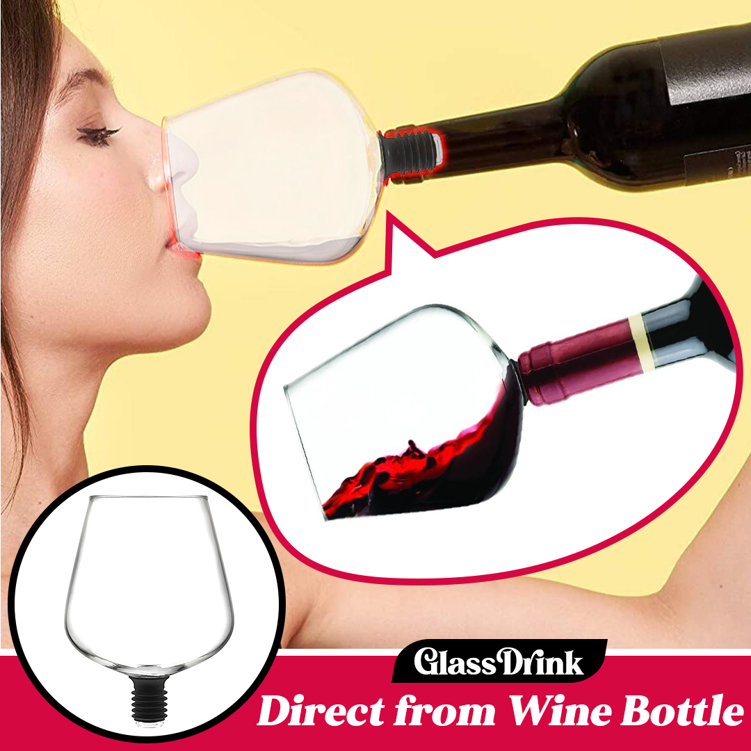 GlassDrink Direct from Wine Bottle