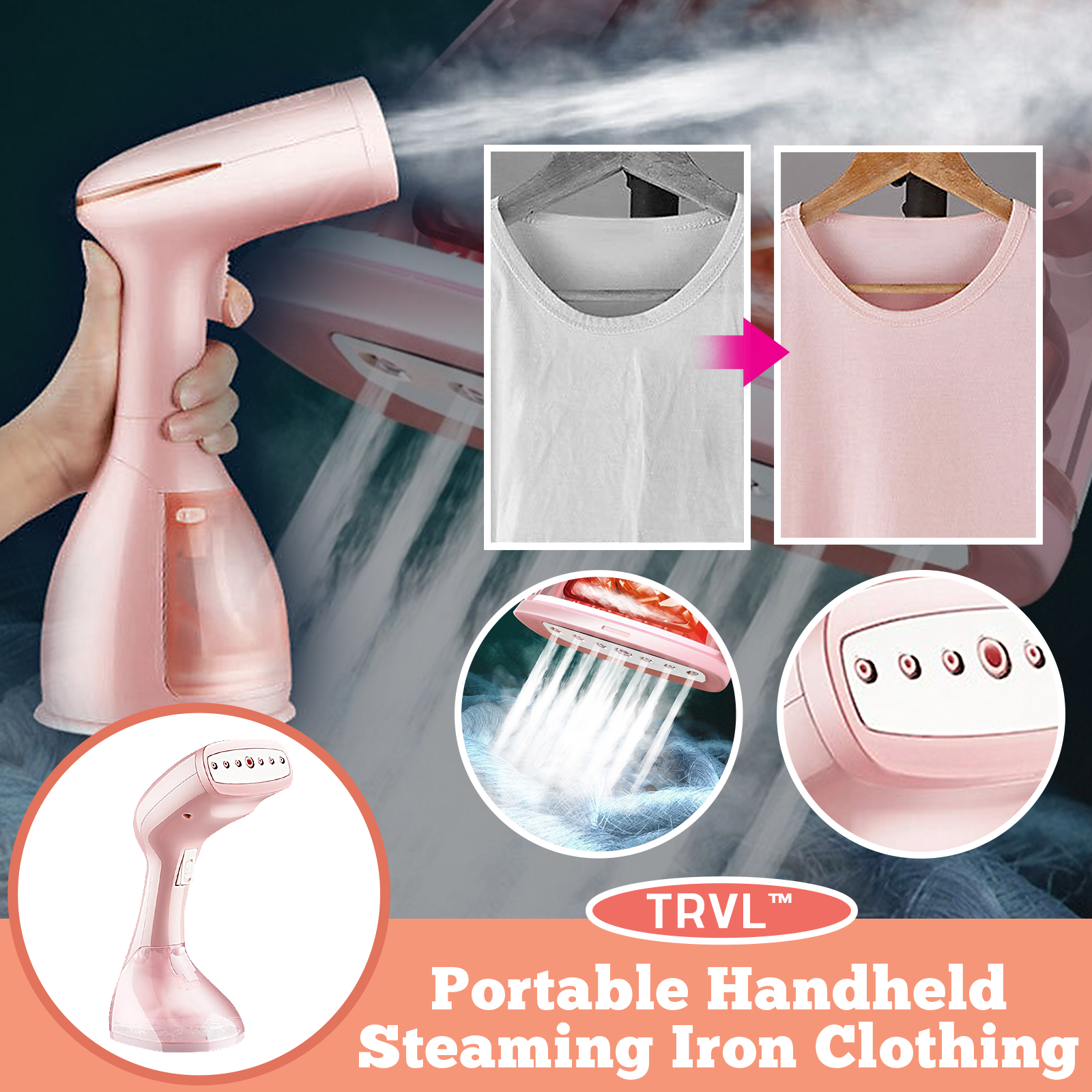 TRVL™️ Portable Handheld Steaming Iron Clothing