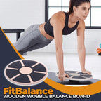 FitBalance Wooden Wobble Balance Board
