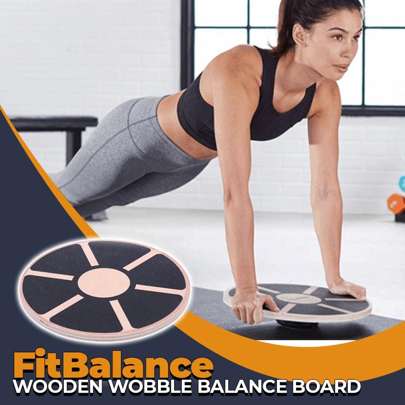 FitBalance Wooden Wobble Balance Board