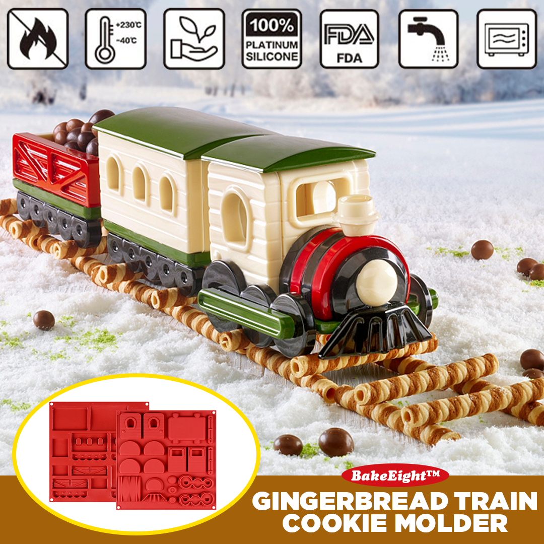 BakeEight™️ Gingerbread Train Cookie Molder