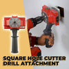Square Hole Cutter Drill Attachment
