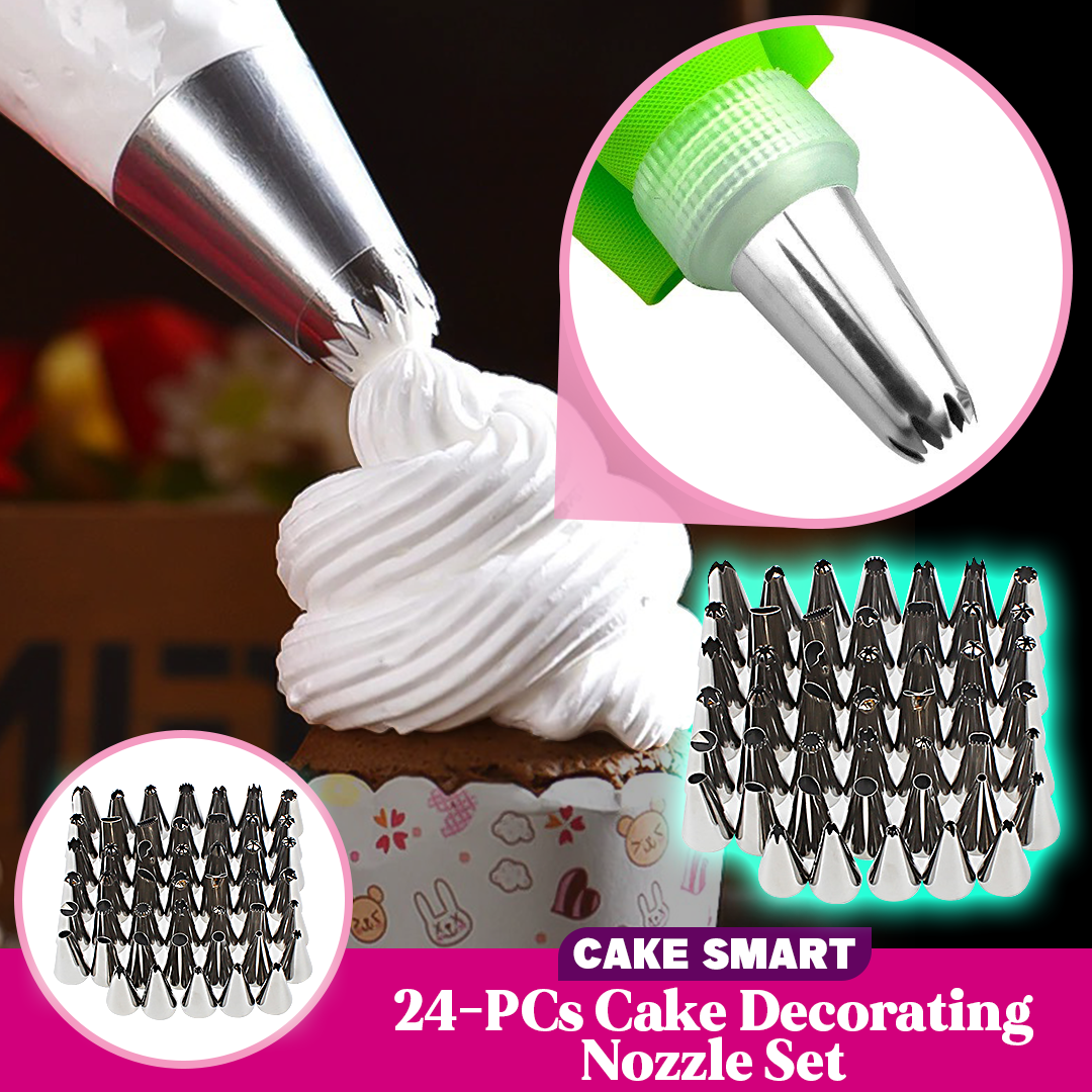 Cake Smart 24-PCs Cake Decorating Nozzle Set