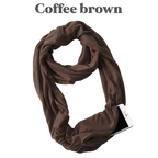 PoshSecret Travel Infinity Scarf With Secret Pockets