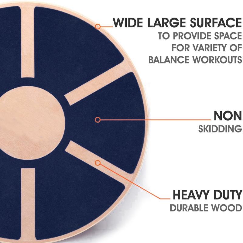 FitBalance Wooden Wobble Balance Board