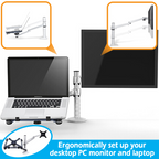NTR Dual Monitor and Laptop Desk Mount