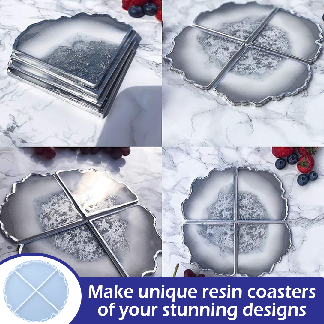 YHX Irregular Wave Round Coaster Mold