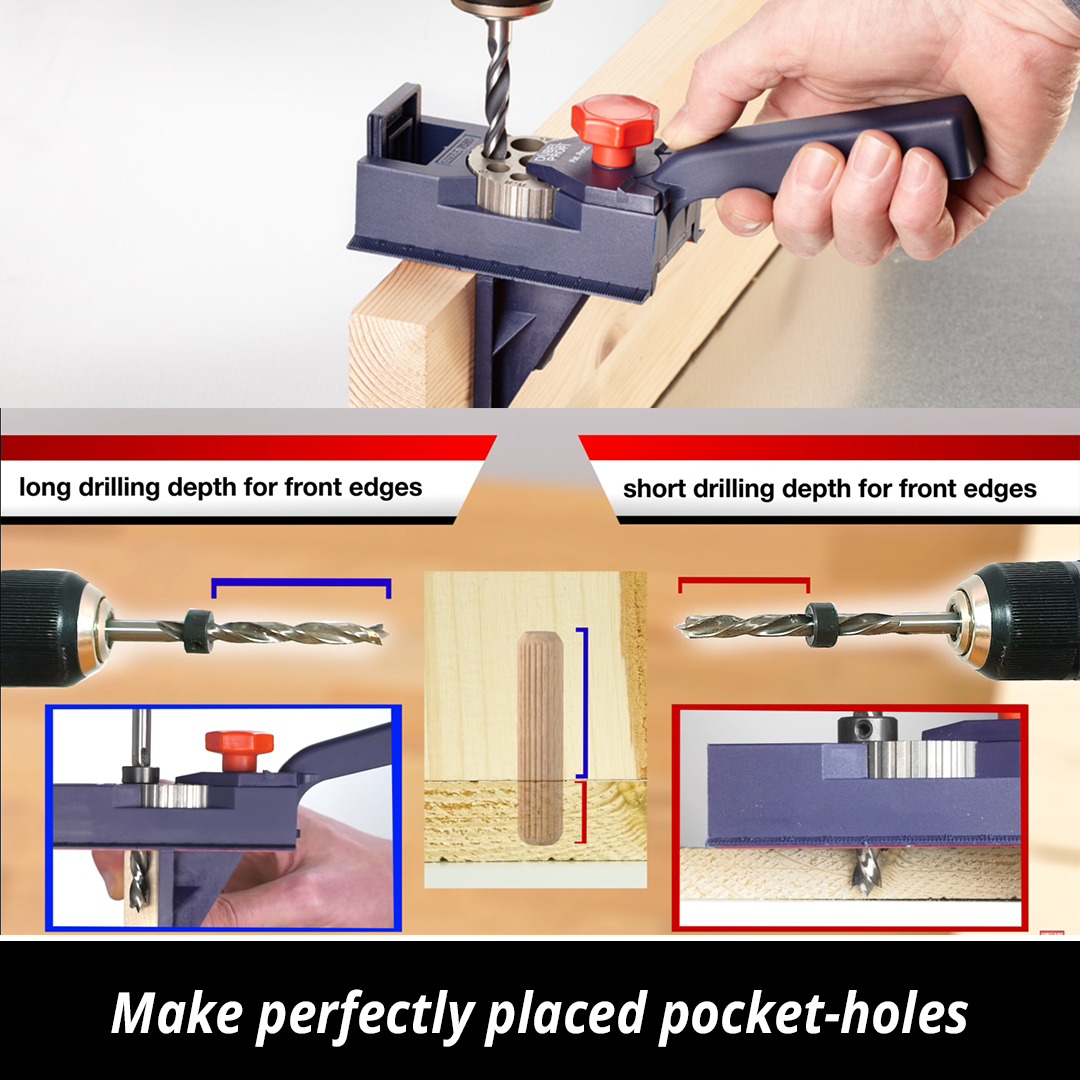 DUBU Adjustable Woodworking Drill Hole Jig