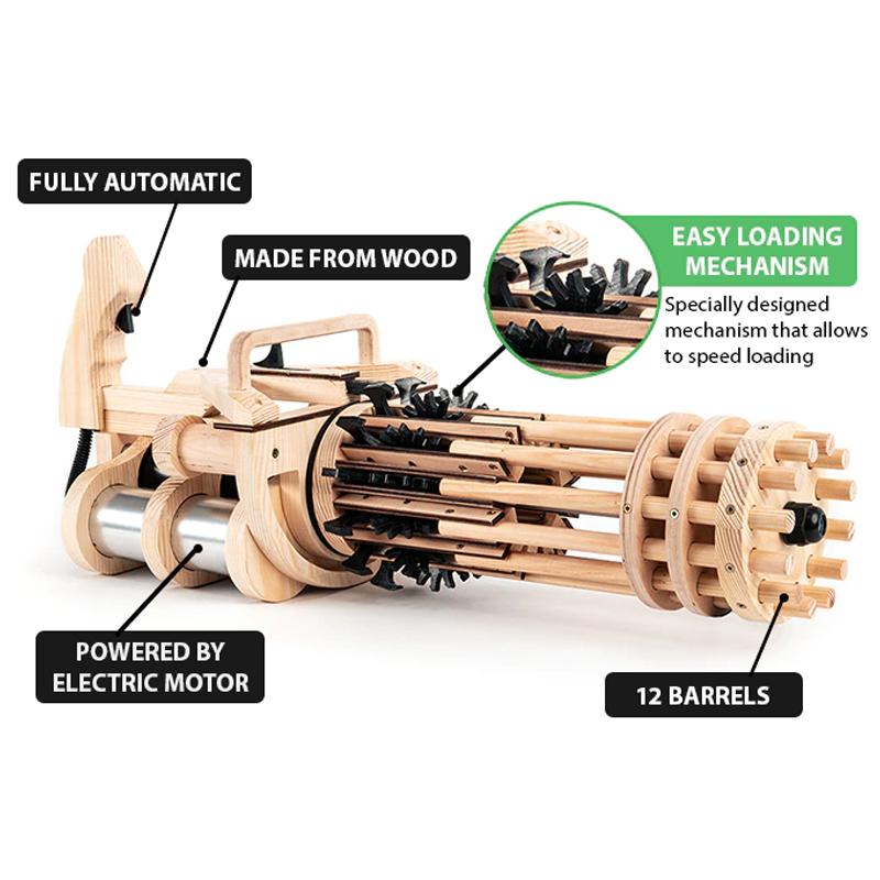 Gatz Automatic Wooden Rubber Band Blaster