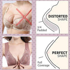 LadyShape Front Buckle Closure Wireless Lift Bra