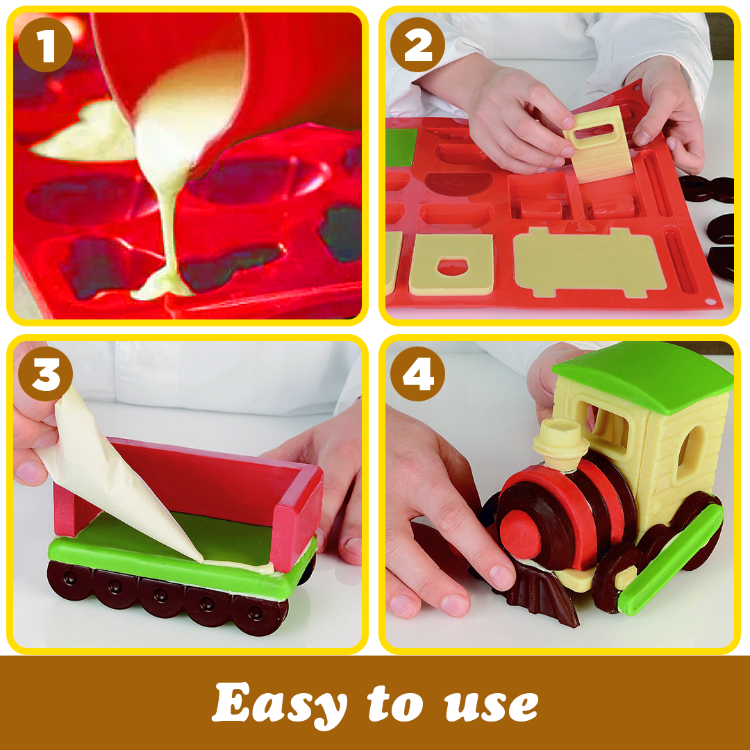 BakeEight™️ Gingerbread Train Cookie Molder