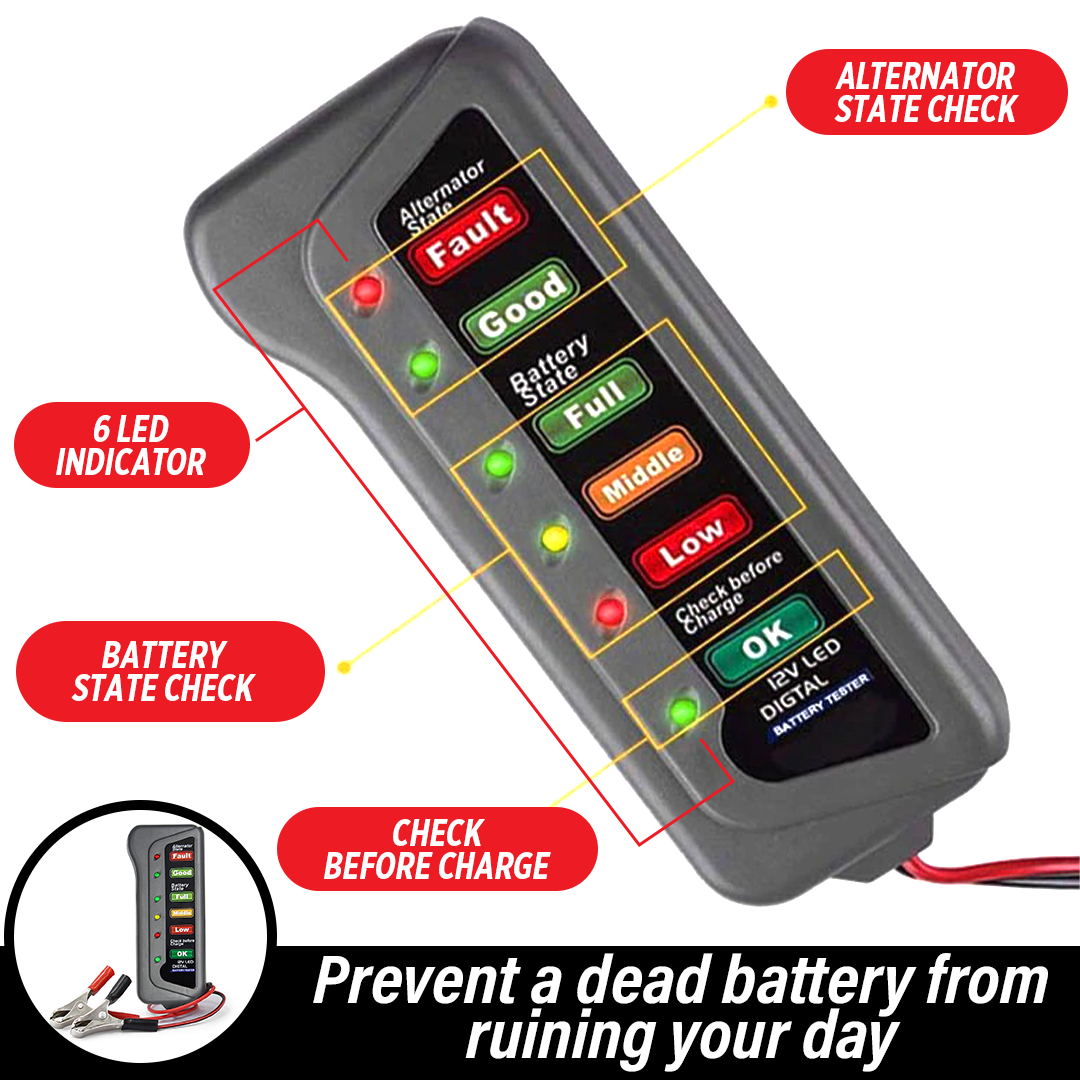 WS Mini 12V Car Battery Tester