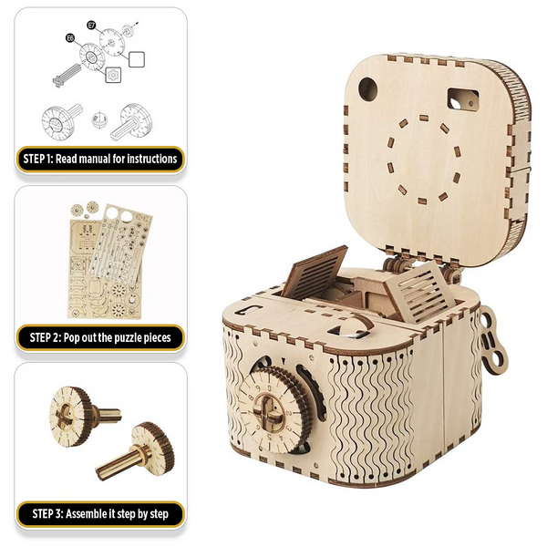 HJY DIY Wooden Puzzle Lock Box MyVarietyHome