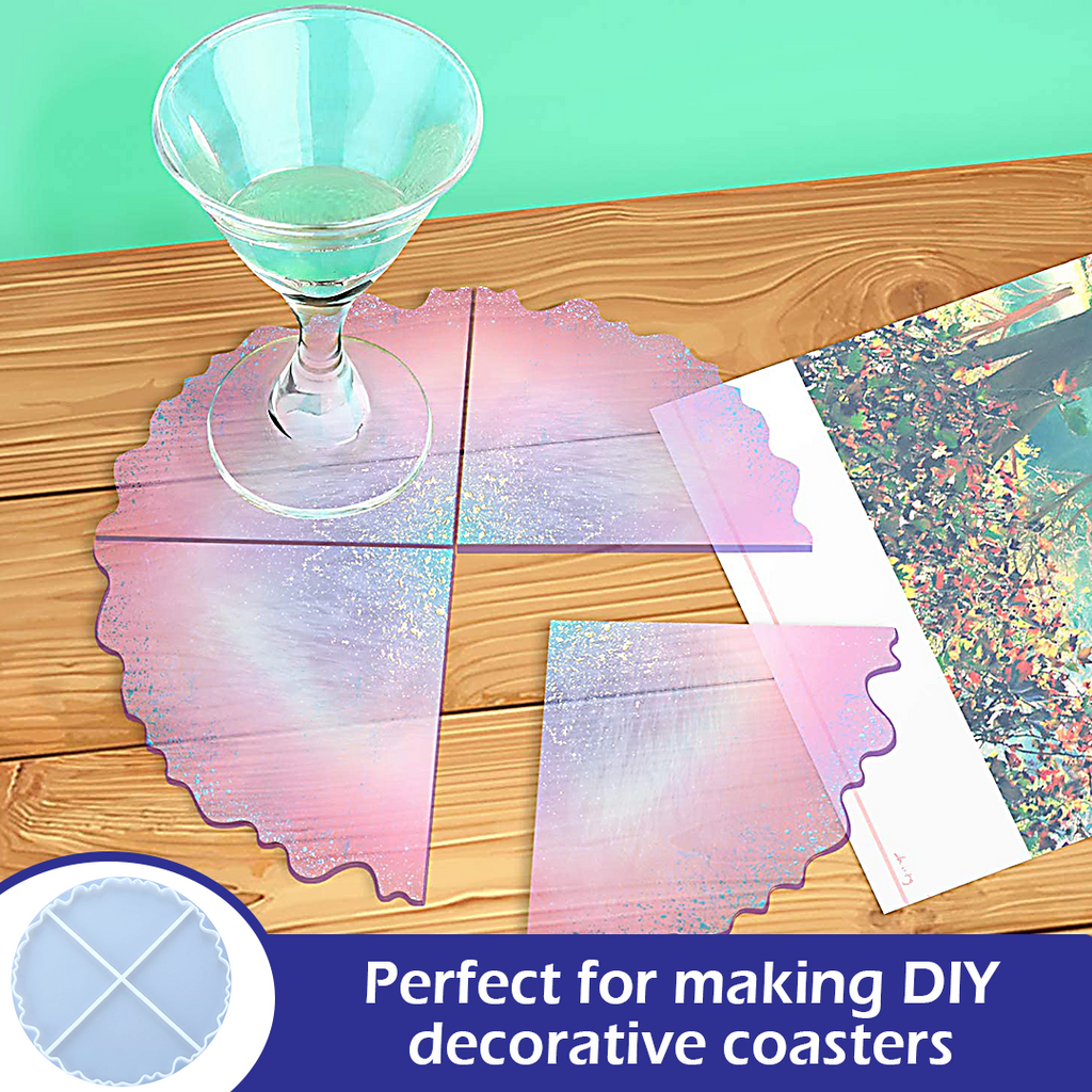 YHX Irregular Wave Round Coaster Mold