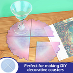 YHX Irregular Wave Round Coaster Mold