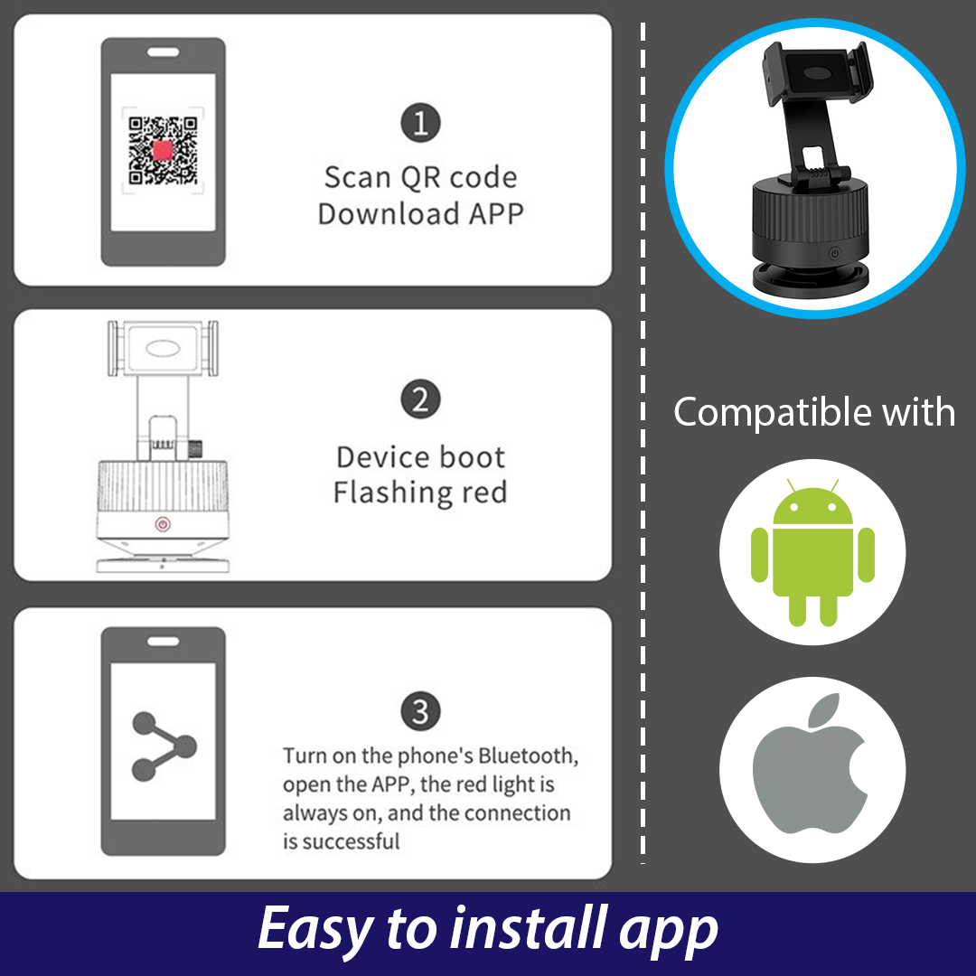 TakeTwo 360° Action Auto Tracking Smartphone Pod