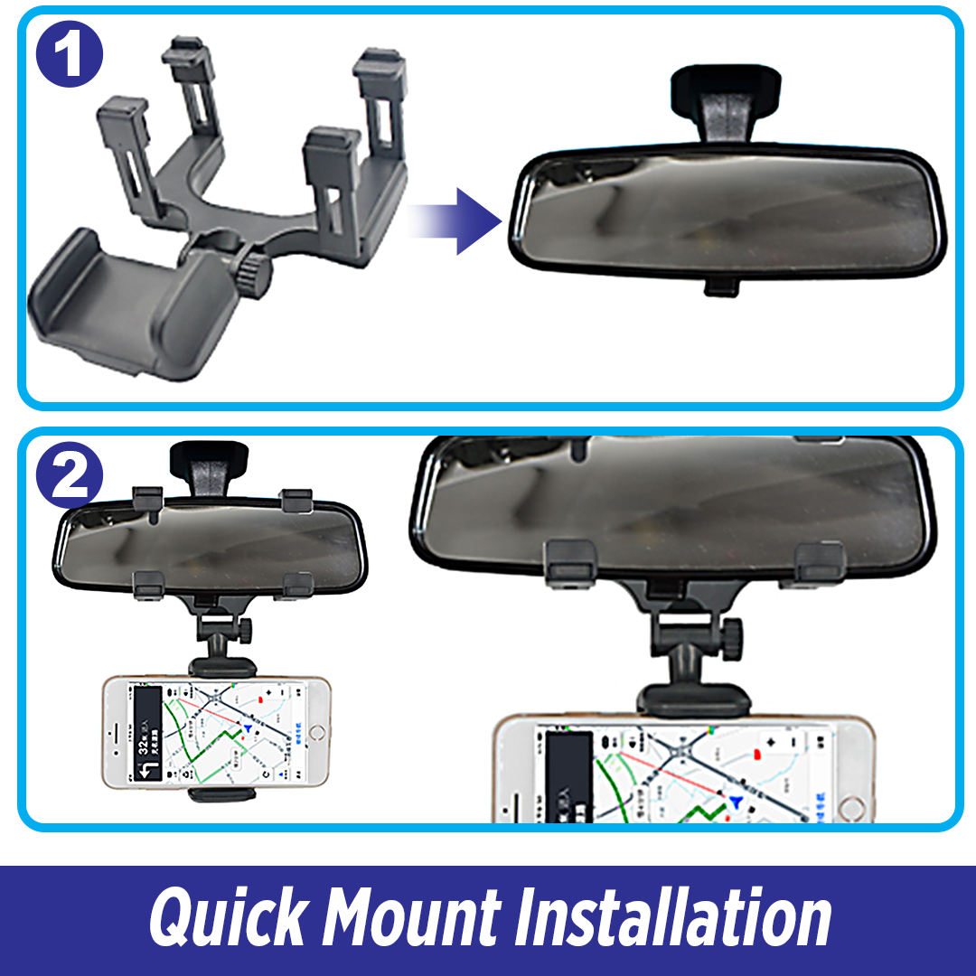 EZ360° Rear-view Mirror Phone Mount