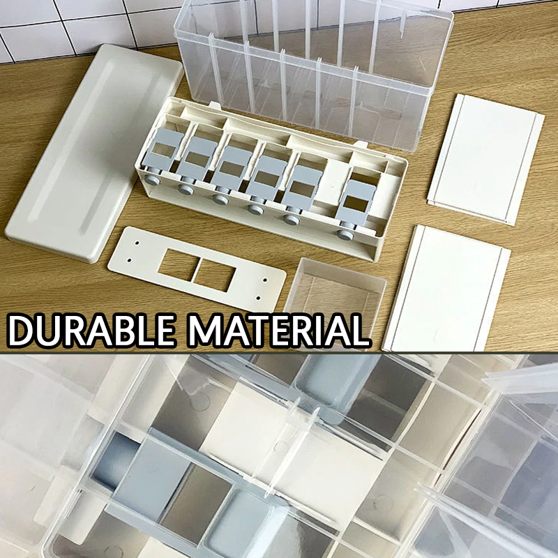 Wall-mounted 6-Compartment Dry Food Airtight Dispenser