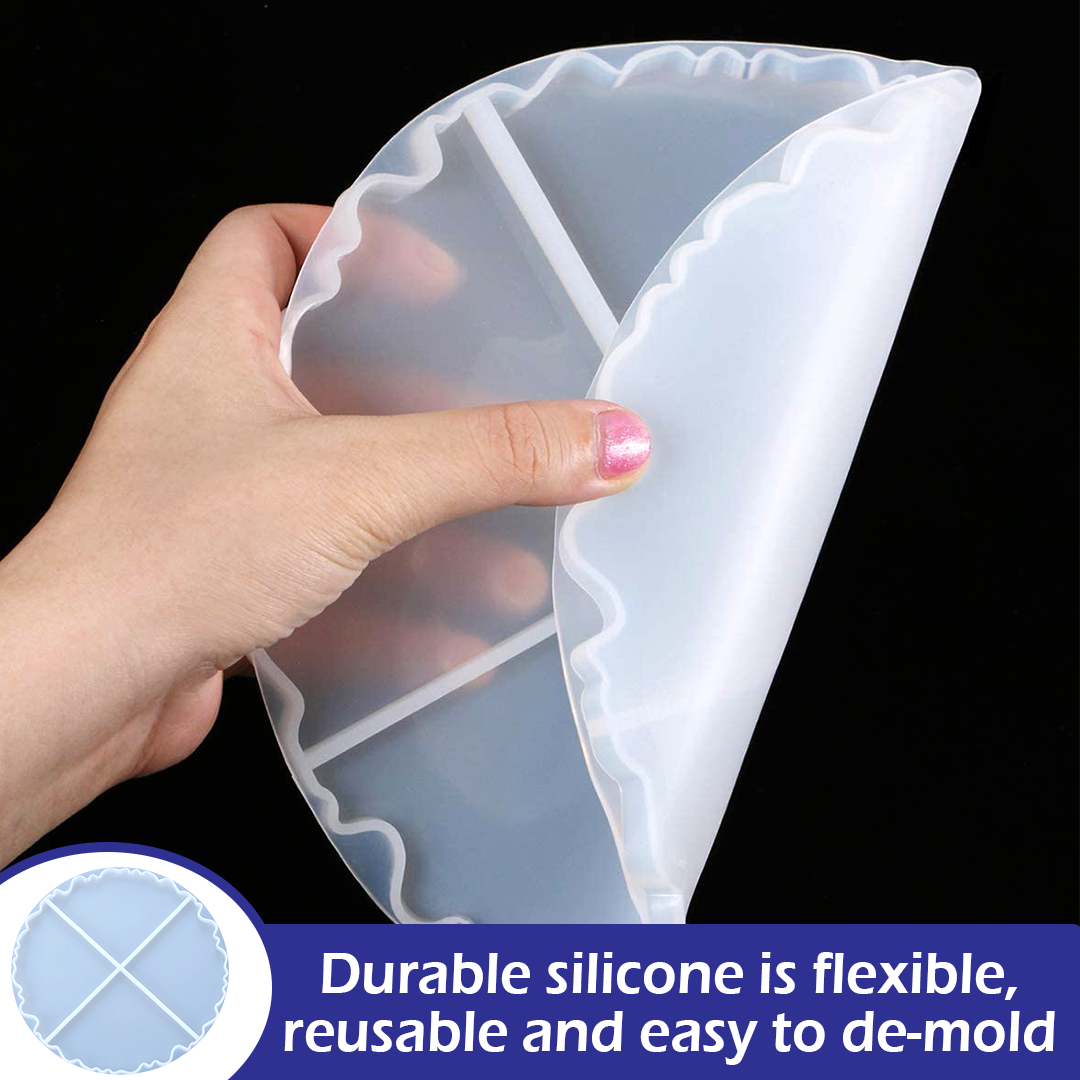 YHX Irregular Wave Round Coaster Mold