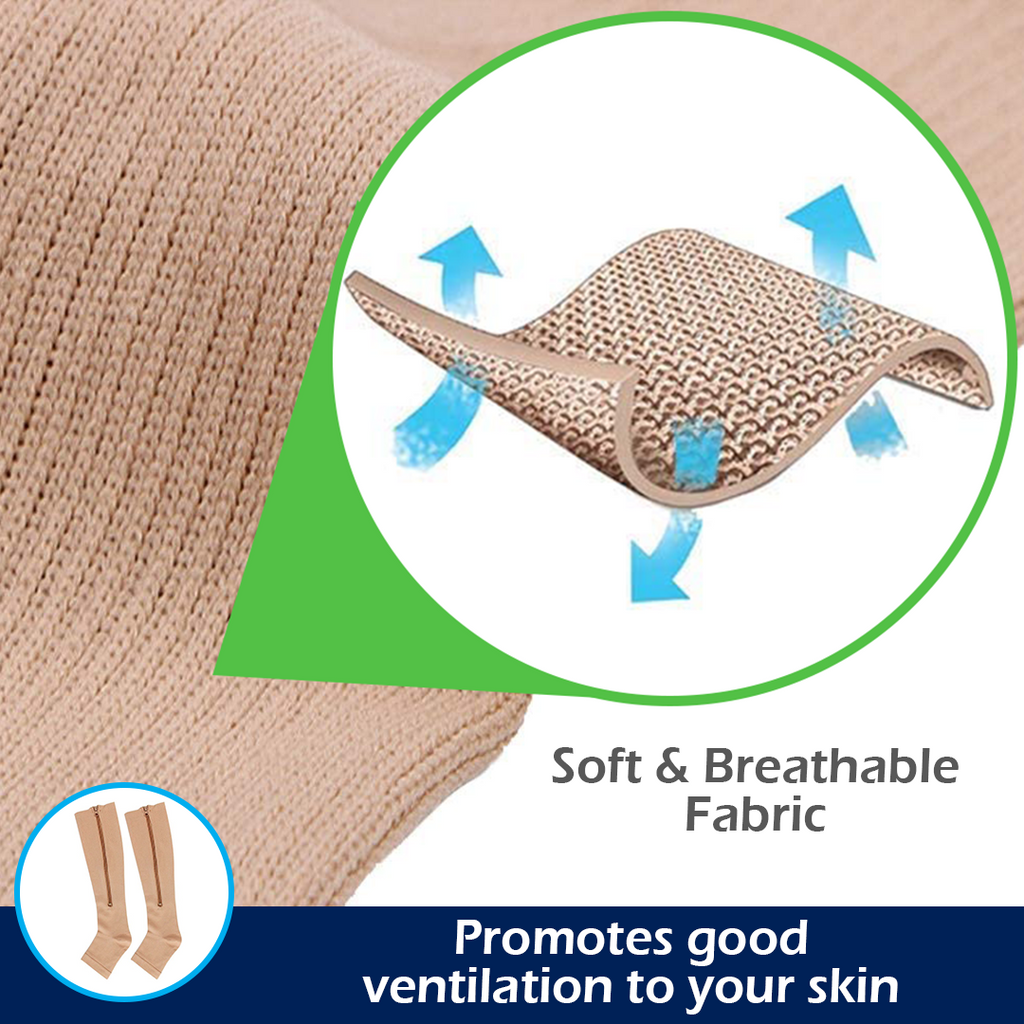 FeetFree 20-30mmHg Zippered Compression Socks