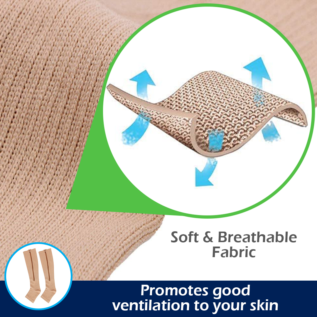 FeetFree 20-30mmHg Zippered Compression Socks