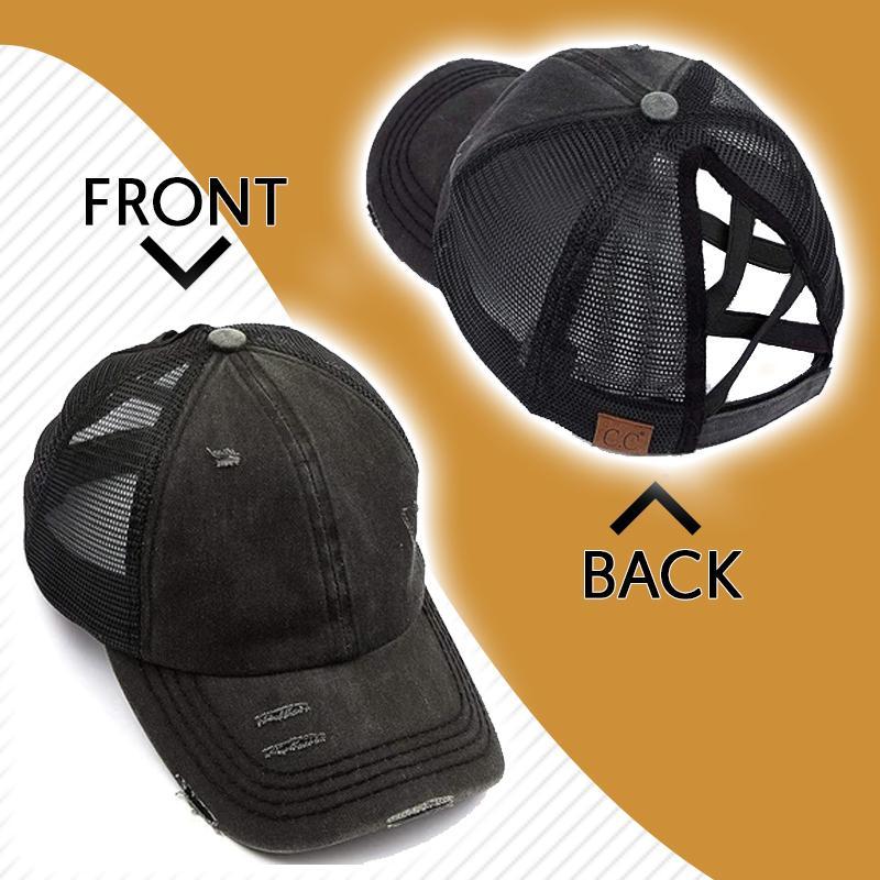 Criss Cross Ponytail Baseball Cap