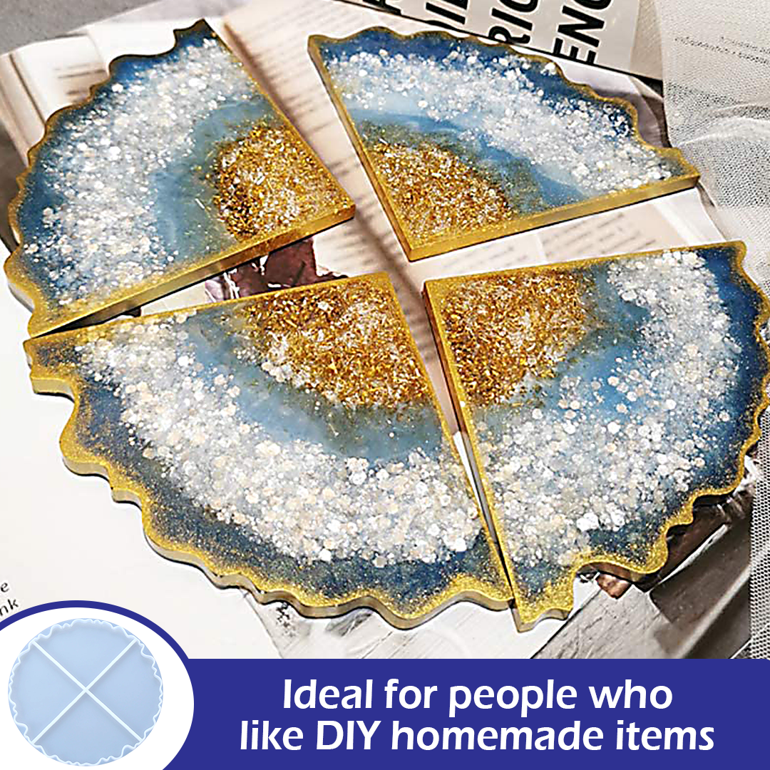 YHX Irregular Wave Round Coaster Mold