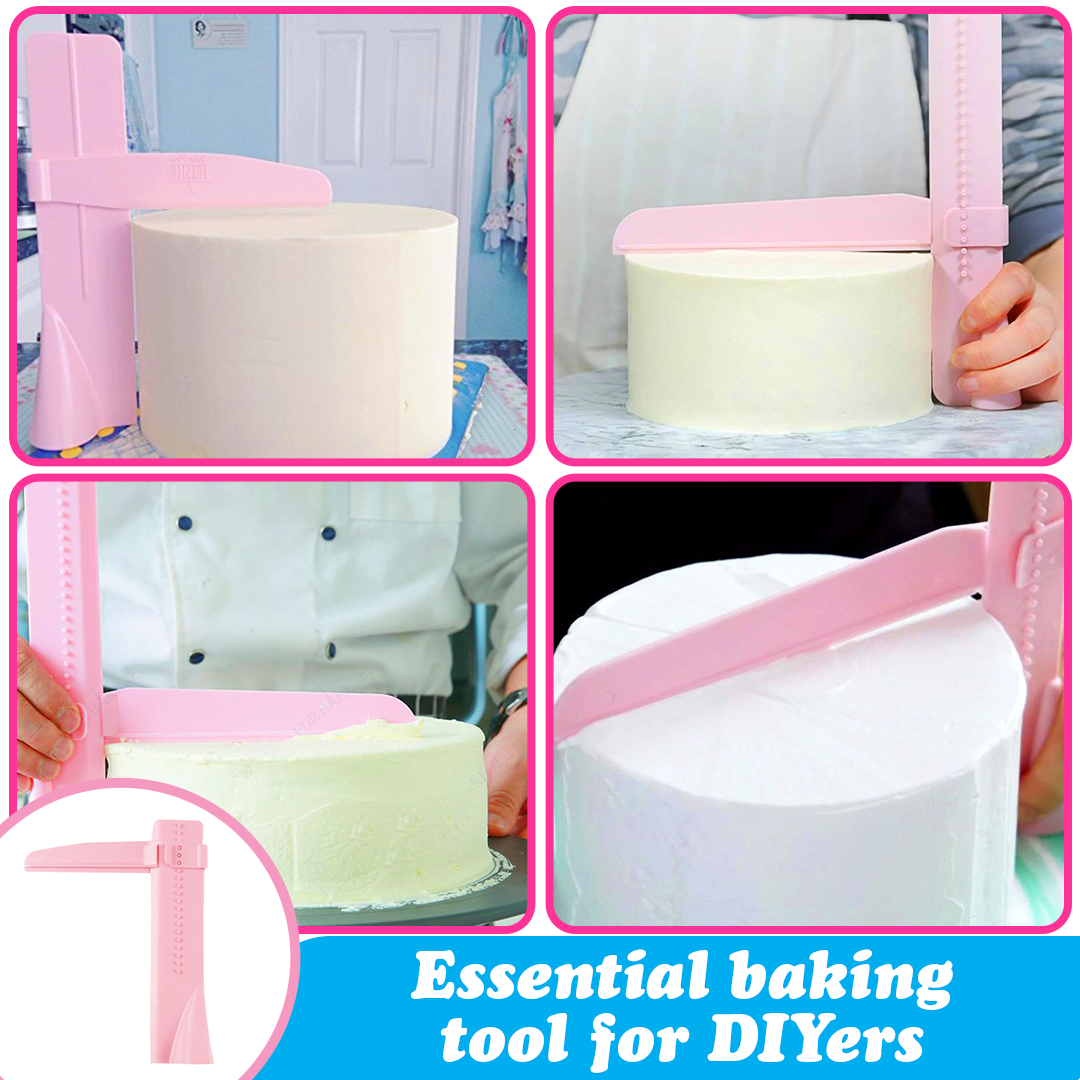 Food Stuff Adjustable Cake Scraper ( Free Pipping Tips Set ! )