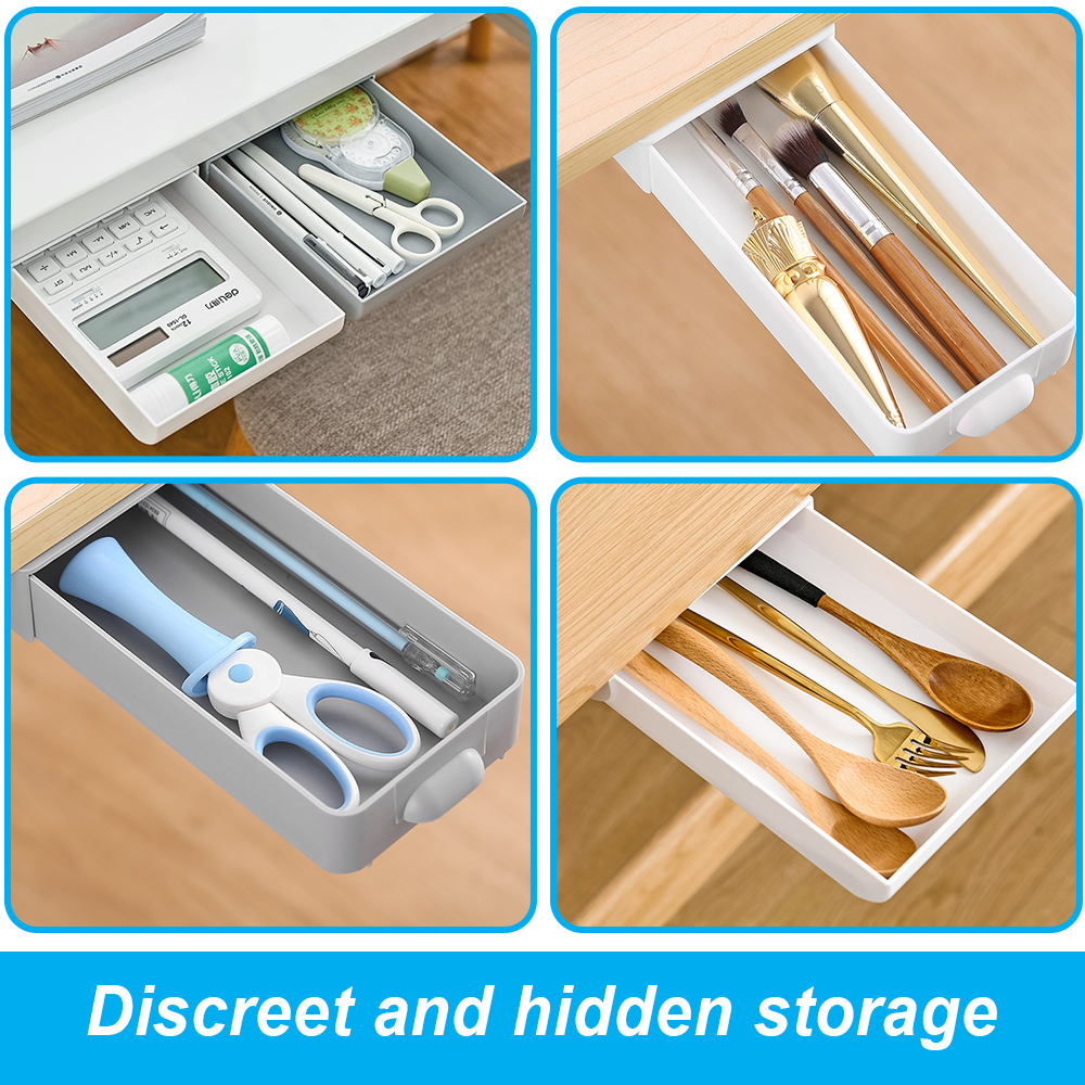 STACKABLE Under Desk Drawer Organizer Storage