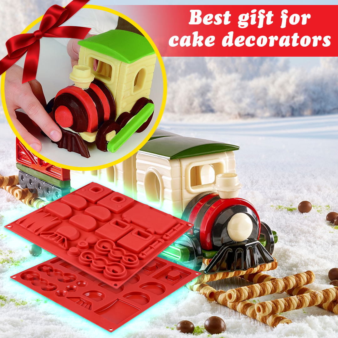 BakeEight™️ Gingerbread Train Cookie Molder