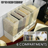 Wall-mounted 6-Compartment Dry Food Airtight Dispenser